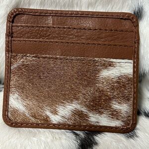Brown  Natural Cowhide Leather Card Holder